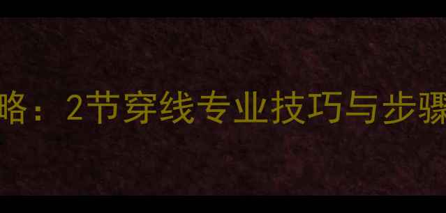 图片 羽毛球穿线全攻略：2节穿线专业技巧与步骤详解（附图解）