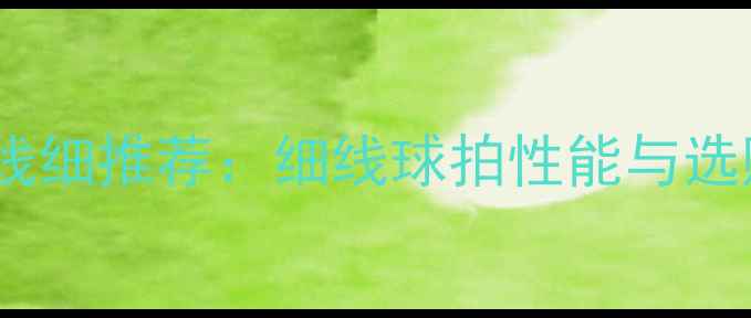 图片 羽毛球线细推荐：细线球拍性能与选购指南1