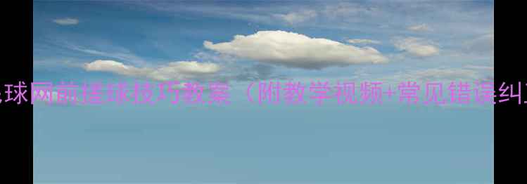 图片 羽毛球网前搓球技巧教案（附教学视频+常见错误纠正）