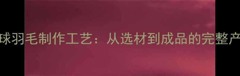 图片 羽毛球羽毛制作工艺：从选材到成品的完整产业链