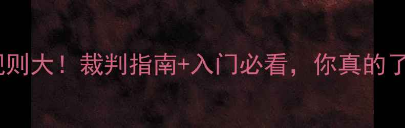 图片 羽毛球规则大！裁判指南+入门必看，你真的了解吗？2