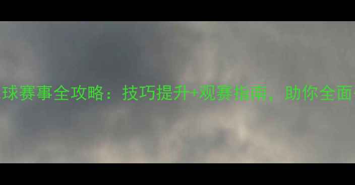 图片 羽毛球赛事全攻略：技巧提升+观赛指南，助你全面备战