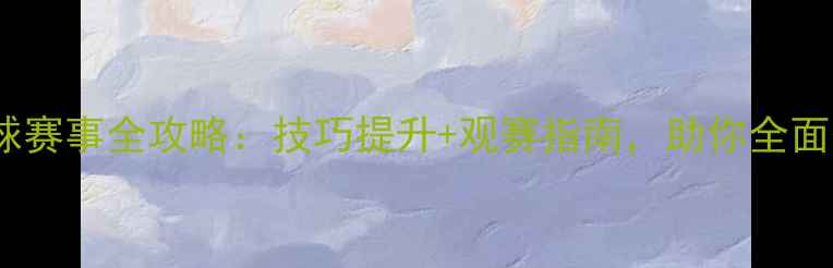 图片 羽毛球赛事全攻略：技巧提升+观赛指南，助你全面备战1