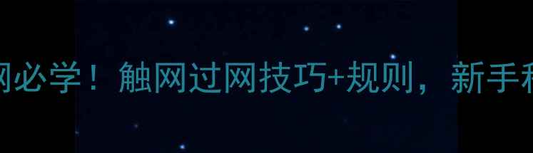 图片 羽毛球过网必学！触网过网技巧+规则，新手秒变高手🔥