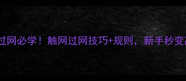 图片 羽毛球过网必学！触网过网技巧+规则，新手秒变高手🔥2