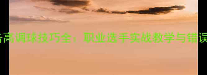 图片 羽毛球还击高调球技巧全：职业选手实战教学与错误纠正指南1