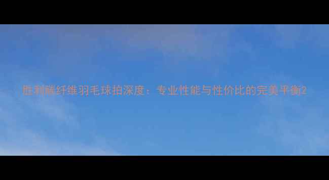 图片 胜利碳纤维羽毛球拍深度：专业性能与性价比的完美平衡2