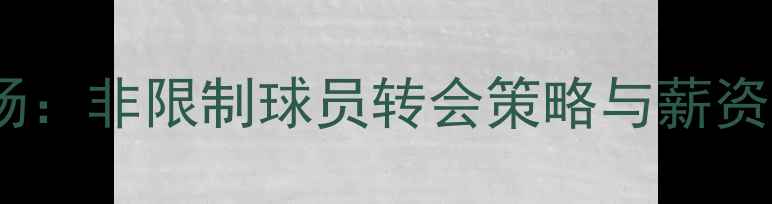 图片 自由球员市场：非限制球员转会策略与薪资结构全指南1