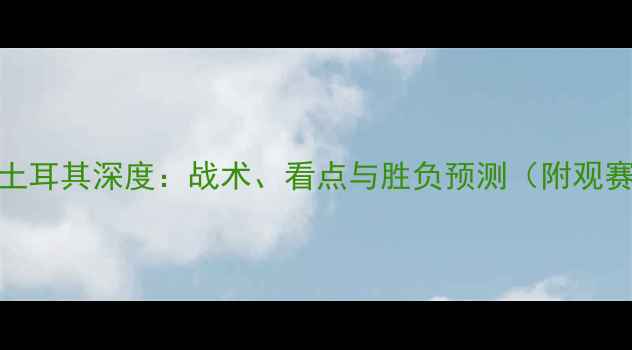 图片 芬兰vs土耳其深度：战术、看点与胜负预测（附观赛指南）