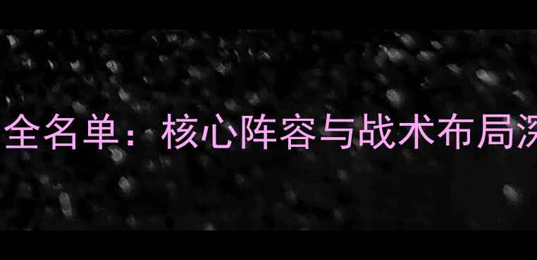 图片 苏宁赛季全名单：核心阵容与战术布局深度剖析1