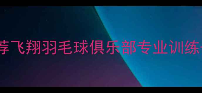 图片 苏州羽毛球馆推荐飞翔羽毛球俱乐部专业训练+体验课预约攻略