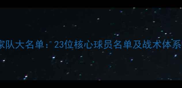 图片 英格兰国家队大名单：23位核心球员名单及战术体系深度剖析2