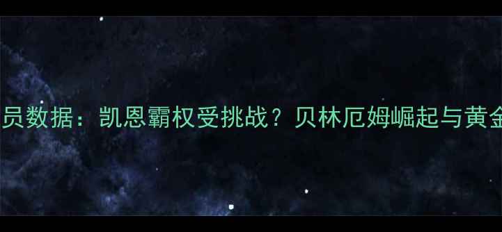 图片 英格兰最强球员数据：凯恩霸权受挑战？贝林厄姆崛起与黄金一代传承战1
