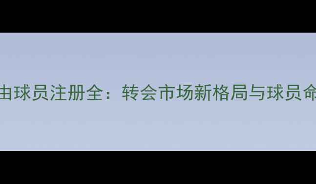 图片 英超自由球员注册全：转会市场新格局与球员命运指南