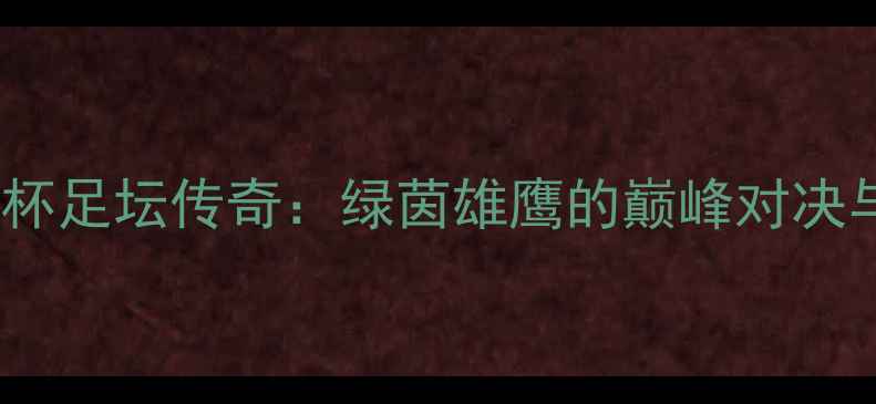 图片 萨斯菲尔德杯足坛传奇：绿茵雄鹰的巅峰对决与历史启示2