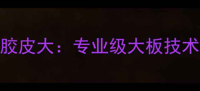 图片 蝴蝶乒乓球胶皮大：专业级大板技术与应用指南