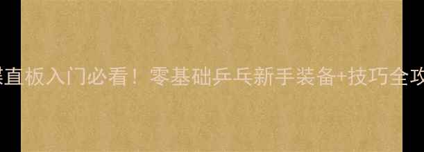 图片 蝴蝶直板入门必看！零基础乒乓新手装备+技巧全攻略2