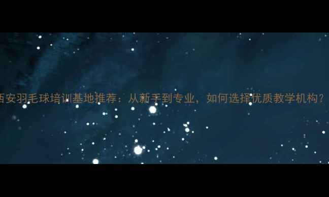 图片 西安羽毛球培训基地推荐：从新手到专业，如何选择优质教学机构？1