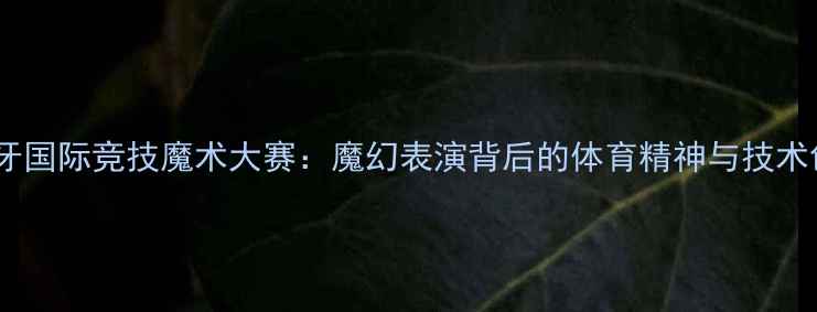 图片 西班牙国际竞技魔术大赛：魔幻表演背后的体育精神与技术创新2