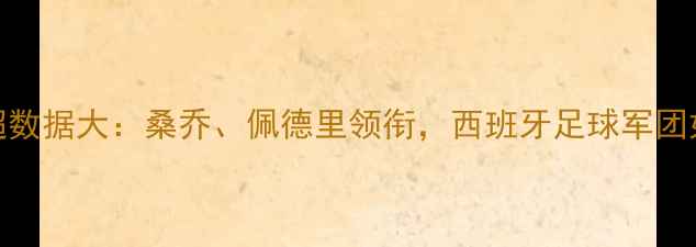 图片 西班牙球员英超数据大：桑乔、佩德里领衔，西班牙足球军团如何征服英超？