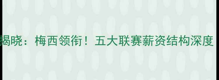 图片 西甲球员收入榜揭晓：梅西领衔！五大联赛薪资结构深度（附完整名单）1