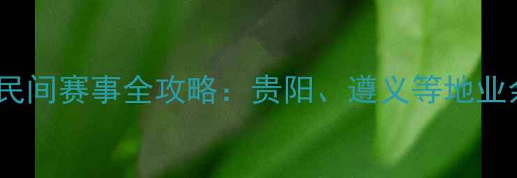 图片 贵州乒乓球运动发展现状与民间赛事全攻略：贵阳、遵义等地业余爱好者聚集地及训练指南1