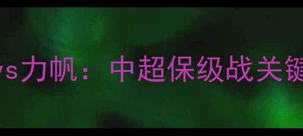 图片 贵州智诚vs力帆：中超保级战关键对决前瞻