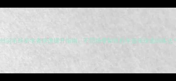 图片 贵州羽毛球初学者球速提升指南：不同场景如何科学选择球速训练法？2