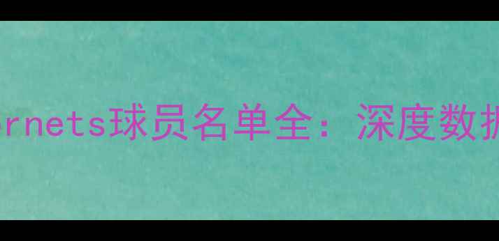 图片 赛季CharlotteHornets球员名单全：深度数据+关键球员分析2