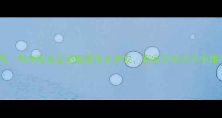 图片 赛季中超焦点战：梅州客家主场迎战陕西长安，客家文化VS关中雄鹰的巅峰对决1