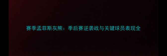 图片 赛季孟菲斯灰熊：季后赛逆袭战与关键球员表现全