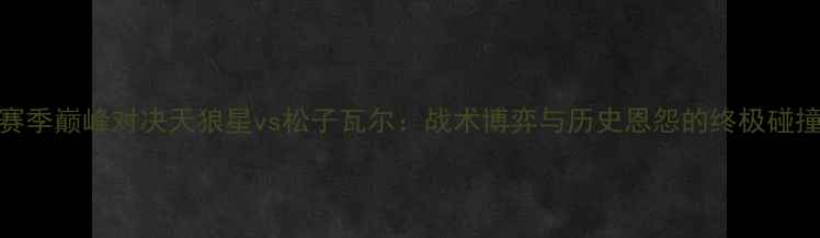 图片 赛季巅峰对决天狼星vs松子瓦尔：战术博弈与历史恩怨的终极碰撞