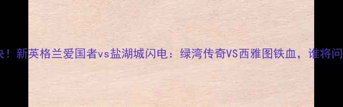 图片 赛季巅峰对决！新英格兰爱国者vs盐湖城闪电：绿湾传奇VS西雅图铁血，谁将问鼎NFL王座？