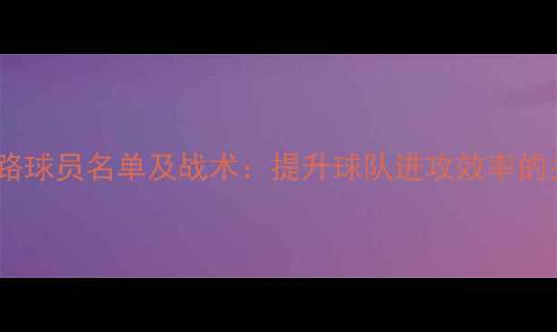图片 赛季左边路球员名单及战术：提升球队进攻效率的关键位置1