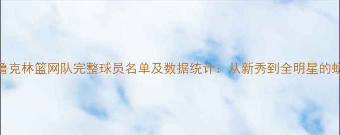 图片 赛季布鲁克林篮网队完整球员名单及数据统计：从新秀到全明星的蜕变之路