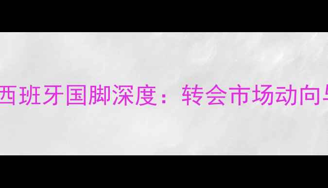 图片 赛季拜仁慕尼黑西班牙国脚深度：转会市场动向与球队战术革新2