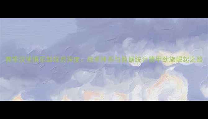图片 赛季汉堡俱乐部球员深度：战术体系与数据统计德甲劲旅崛起之路