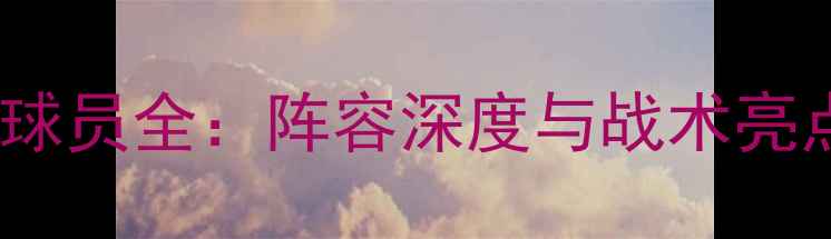 图片 赛季青岛队球员全：阵容深度与战术亮点深度剖析1
