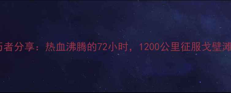 图片 越野车比赛亲历者分享：热血沸腾的72小时，1200公里征服戈壁滩的挑战与成长2