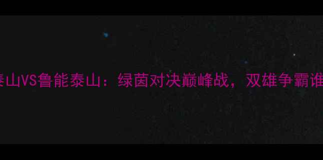 图片 足协杯山东泰山VS鲁能泰山：绿茵对决巅峰战，双雄争霸谁将问鼎？🔥1