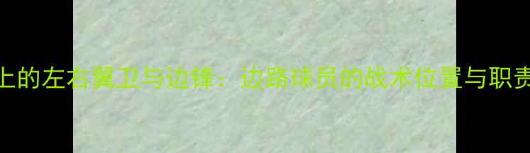 图片 足球场上的左右翼卫与边锋：边路球员的战术位置与职责全指南
