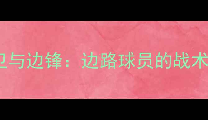图片 足球场上的左右翼卫与边锋：边路球员的战术位置与职责全指南1