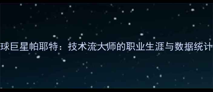 图片 足球巨星帕耶特：技术流大师的职业生涯与数据统计全