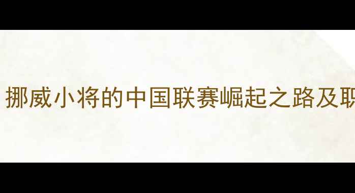 图片 足球新星Kjaer：挪威小将的中国联赛崛起之路及职业发展前景分析