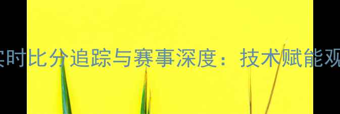 图片 足球比赛实时比分追踪与赛事深度：技术赋能观赛新体验2