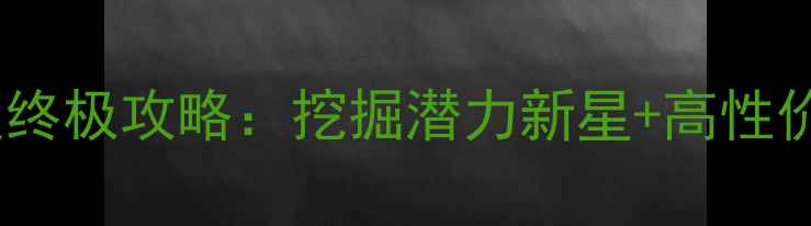 图片 足球经理中国球员终极攻略：挖掘潜力新星+高性价比阵容搭配指南2