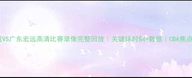 图片 辽宁男篮VS广东宏远高清比赛录像完整回放｜关键球时刻+数据｜CBA焦点战回顾2