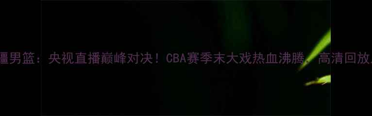 图片 辽宁男篮vs新疆男篮：央视直播巅峰对决！CBA赛季末大戏热血沸腾，高清回放及赛程前瞻全1