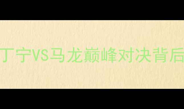 图片 里约奥运会女单决赛：丁宁VS马龙巅峰对决背后的技术博弈与历史意义