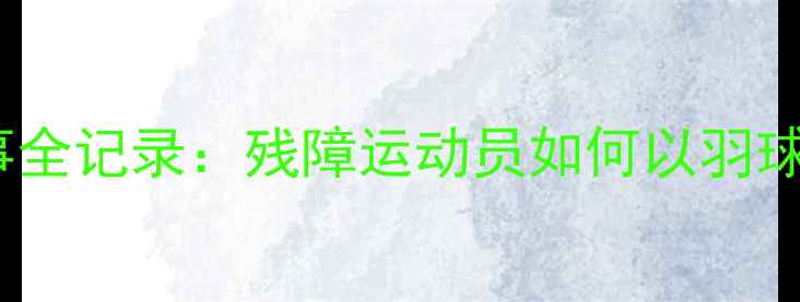 图片 里约残奥会羽毛球赛事全记录：残障运动员如何以羽球为翼突破生命极限？2